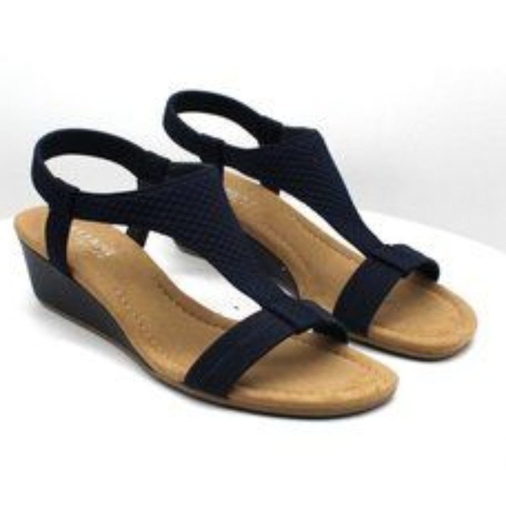 Alfani Women's Step 'N Flex Vacanzaa Wedge Sandals Women's Navy size 9